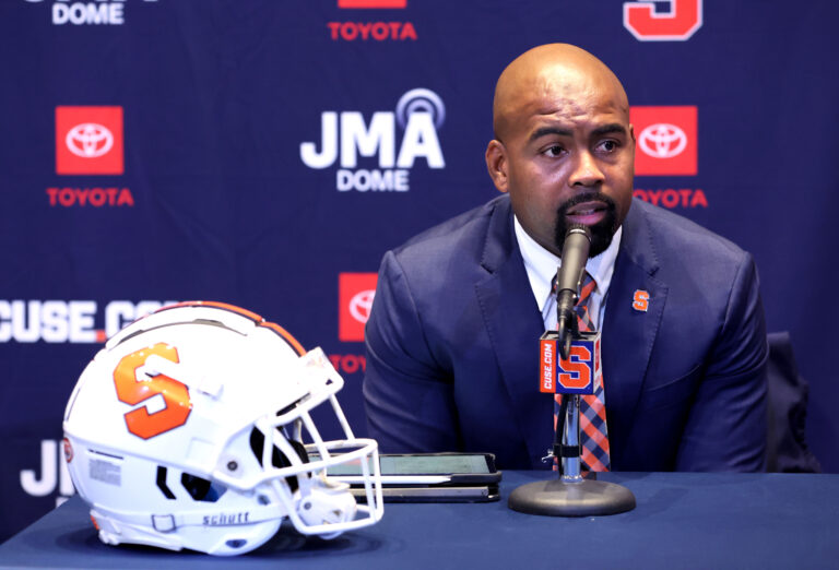 New Syracuse head football coach Fran Brown. Brown was introduced to the fans and media Dec. 4, 2023. Dennis Nett | dnett@syracuse.com