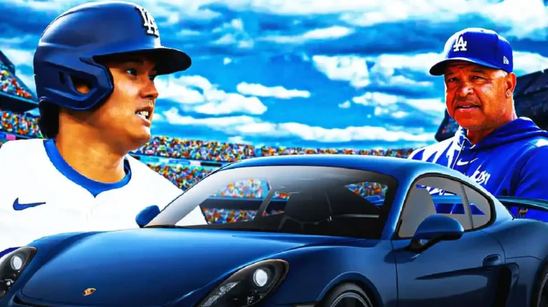 Shohei-Ohtani-pulls-hilarious-Porsche-prank-on-Dave-Roberts-after-latest-home-run-feat