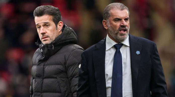 Marco-SIlva-dan-pelatih-Tottenham-Hotspur-Ange-Postecoglou-696x388
